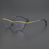 Maegth Vintage Titanium Glasses Frame Cat Eye Frames Southood Matte Gold